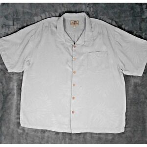 Mens‎ Jamaica Jaxx Shirt Size XXL Gray Short Sleeve Hawaiian Print